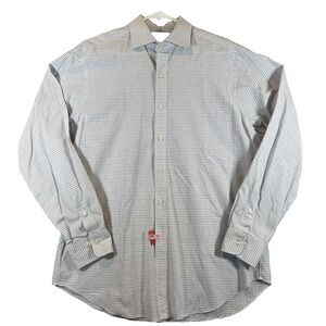 Polo Ralph Lauren Shirt Mens 16.5 Long Sleeve Plaid‎ White Black Classic Fit